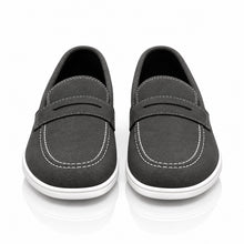 Wexford Shoes Men's Suede-Look Penny Loafers with White Sole and Contrast Stitching