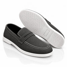 Wexford Shoes Men's Suede-Look Penny Loafers with White Sole and Contrast Stitching